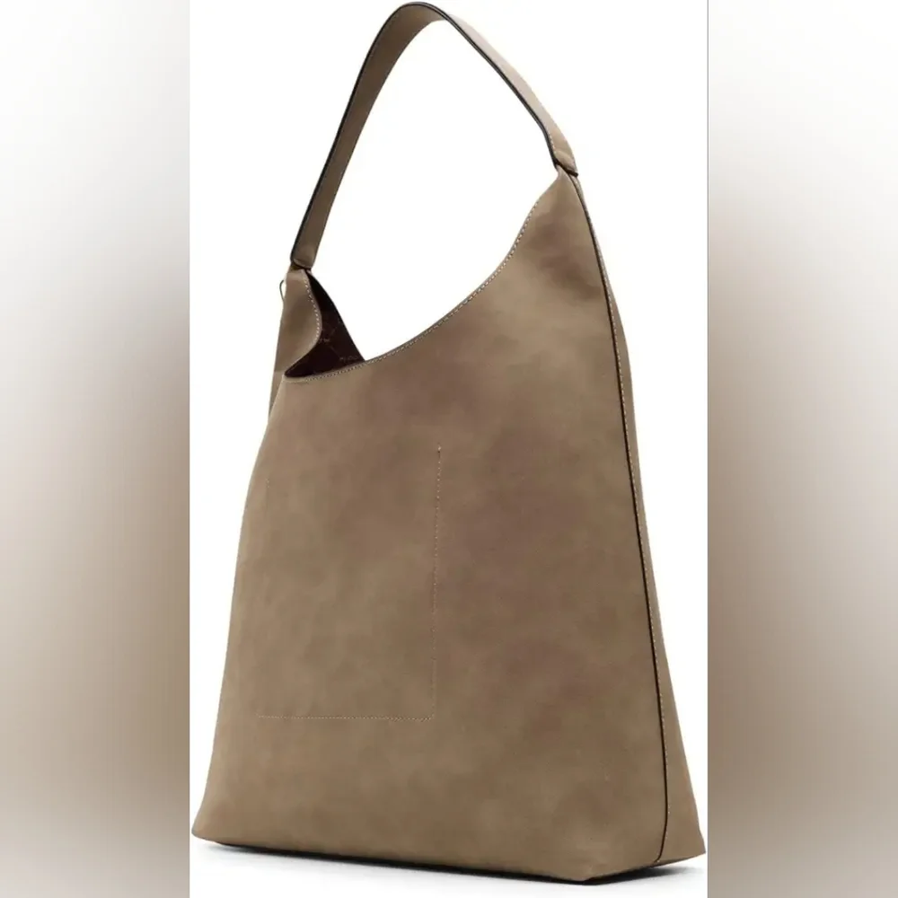 Aldo Beige Faux Leather Large Hobo Bag Shoulder Bag Purse NWOT